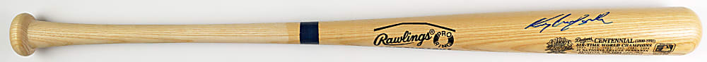 Roy Campanella Single-Signed 1990 Limited-Edition Los Angeles Dodgers 100th Anniversary Bat - Full JSA LOA