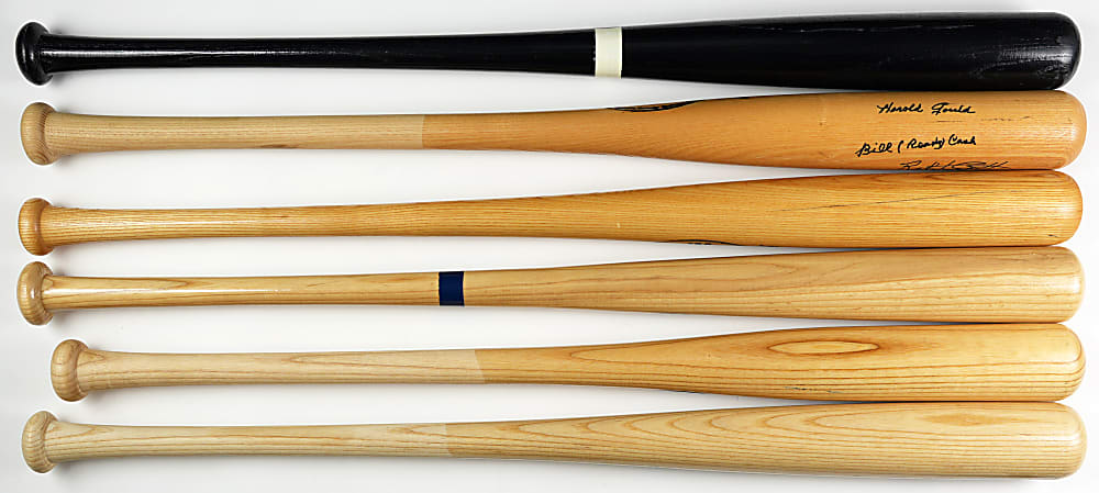 Negro League Star Signed Bat Collection (6) with Mays, Banks, Dandrige & Multi-Signed