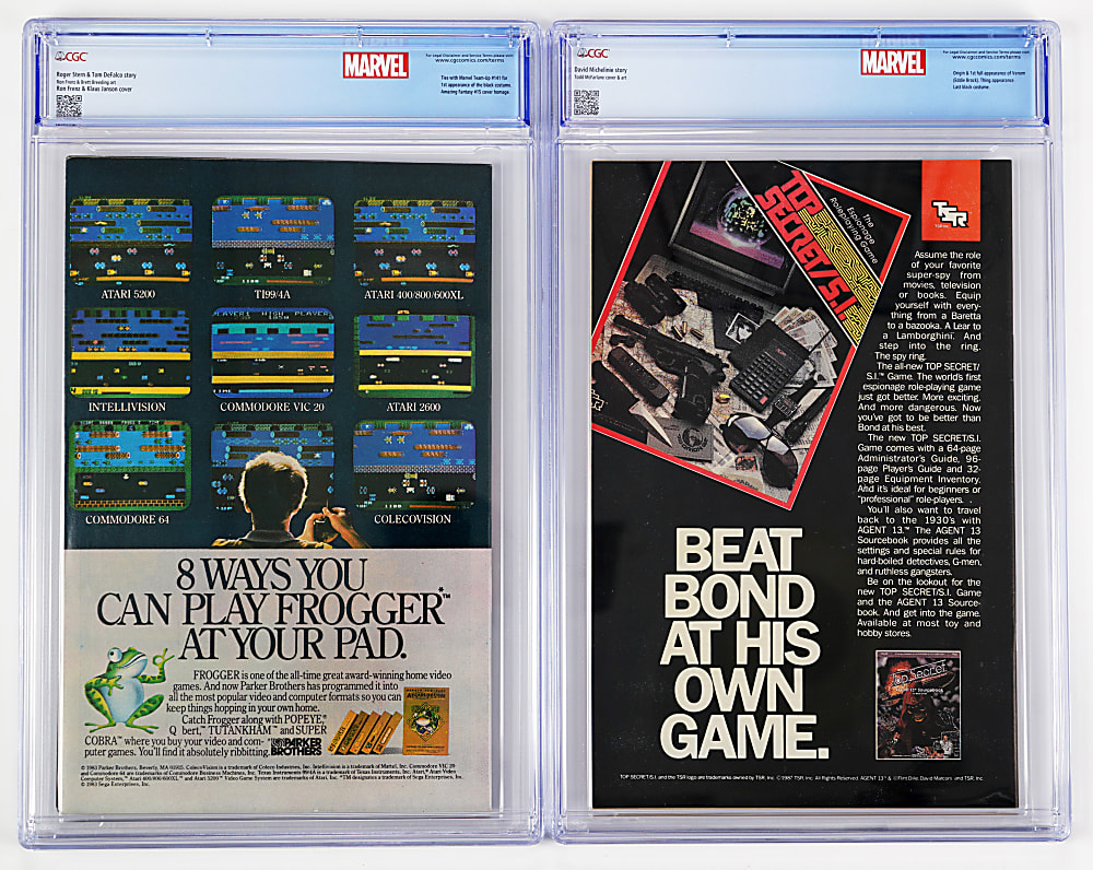 1984-1988 Marvel Amazing Spider-Man CGC Graded Comics (2) with #252 1st Black Suit 8.5 & #300 1st Venom 9.6