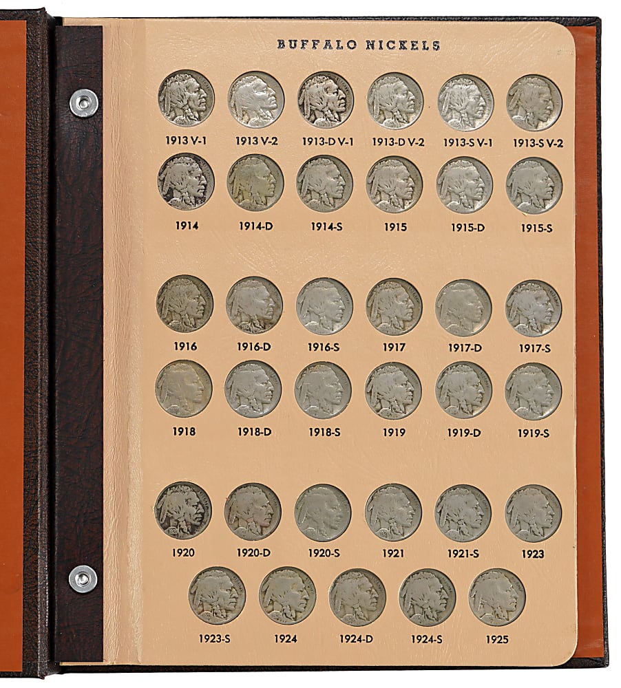 1913-1938 Buffalo Nickel Complete Set (64) with 1913-S Type II
