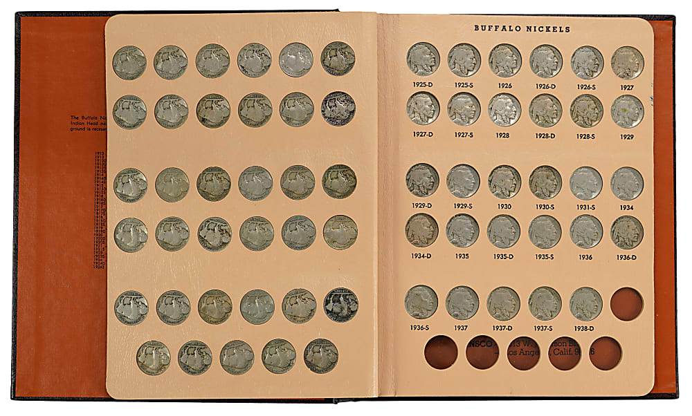 1913-1938 Buffalo Nickel Complete Set (64) with 1913-S Type II