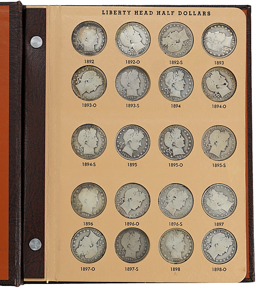 1892-1916 Barber Half Dollar Near-Complete Set (71/73) with 1892-O