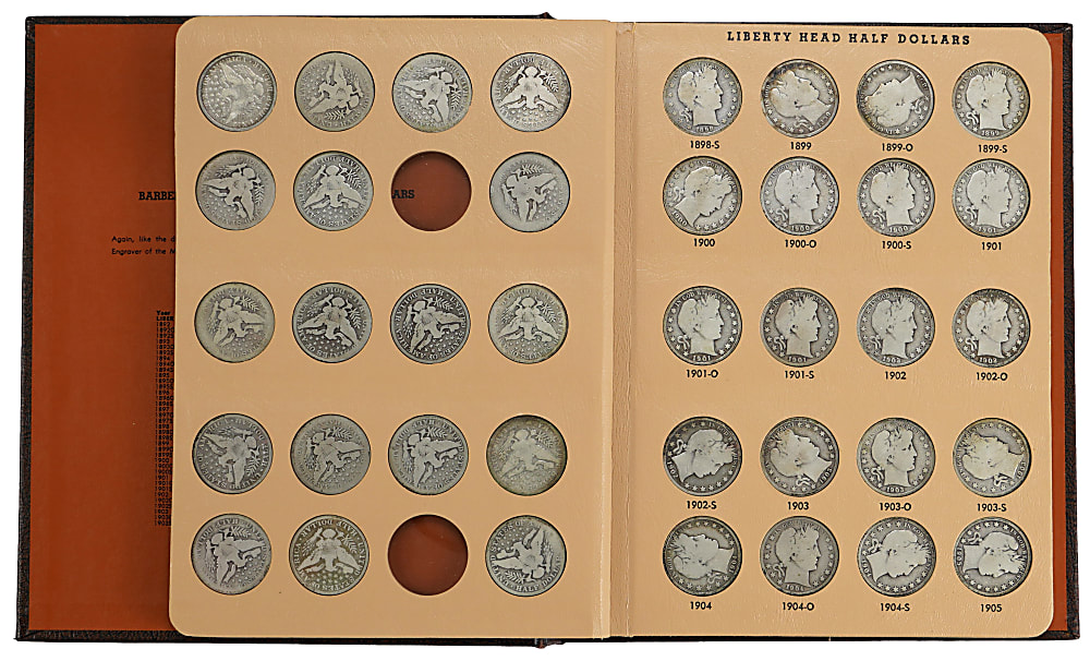 1892-1916 Barber Half Dollar Near-Complete Set (71/73) with 1892-O