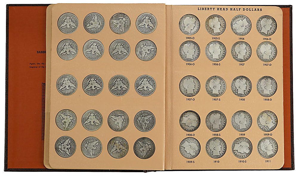 1892-1916 Barber Half Dollar Near-Complete Set (71/73) with 1892-O