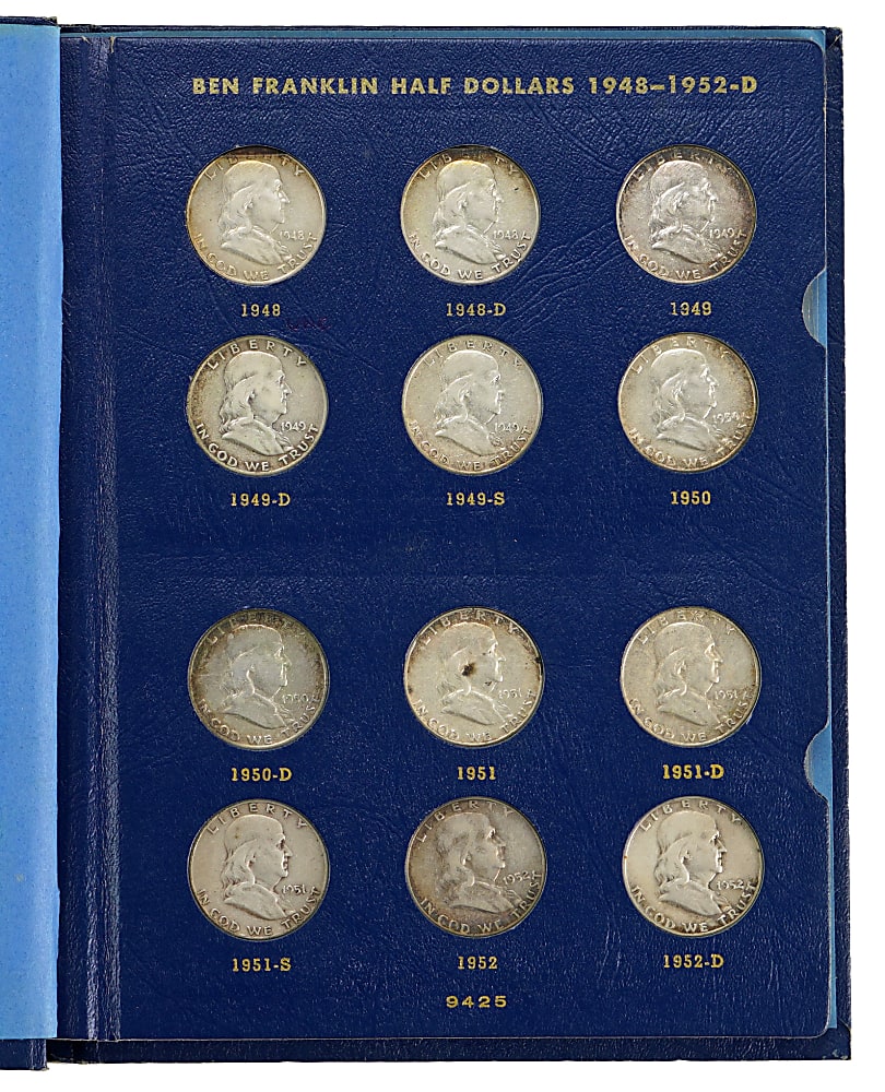 1948-1963 Franklin Half Dollar Complete Set (35)