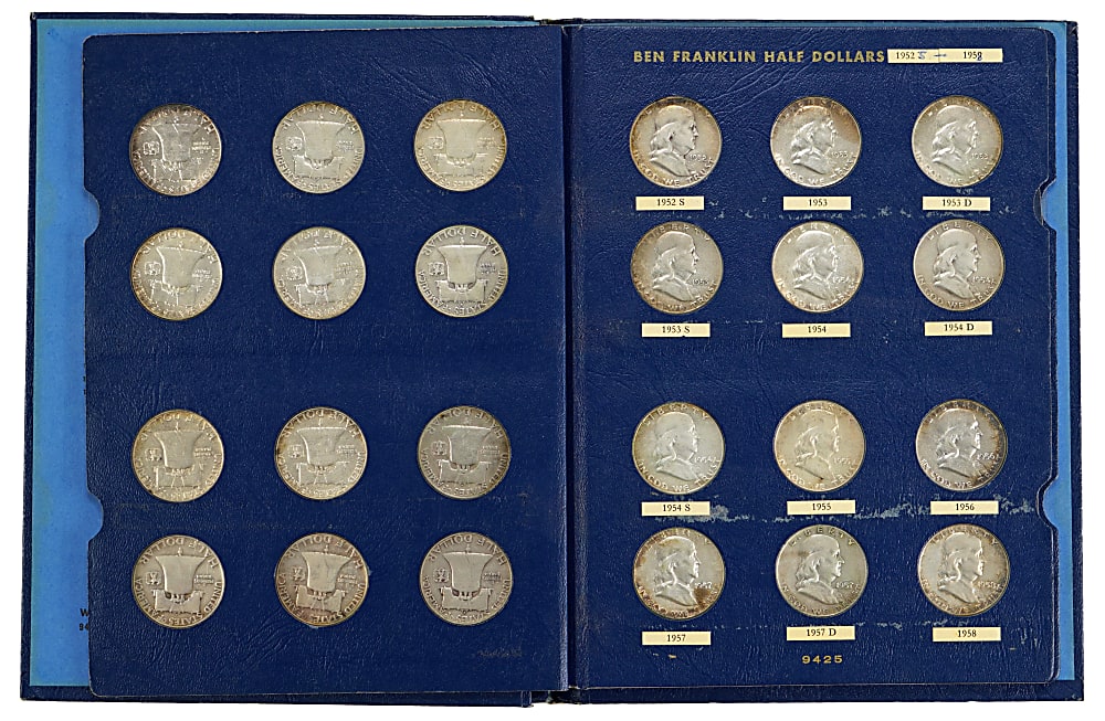1948-1963 Franklin Half Dollar Complete Set (35)