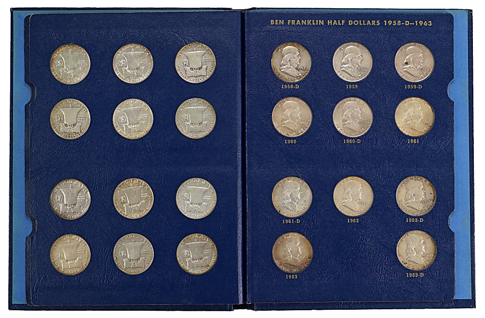 1948-1963 Franklin Half Dollar Complete Set (35)