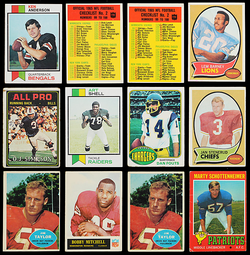 1951-1979 Football Shoebox Collection (2,375+) with Many Hall of Famers & Stars