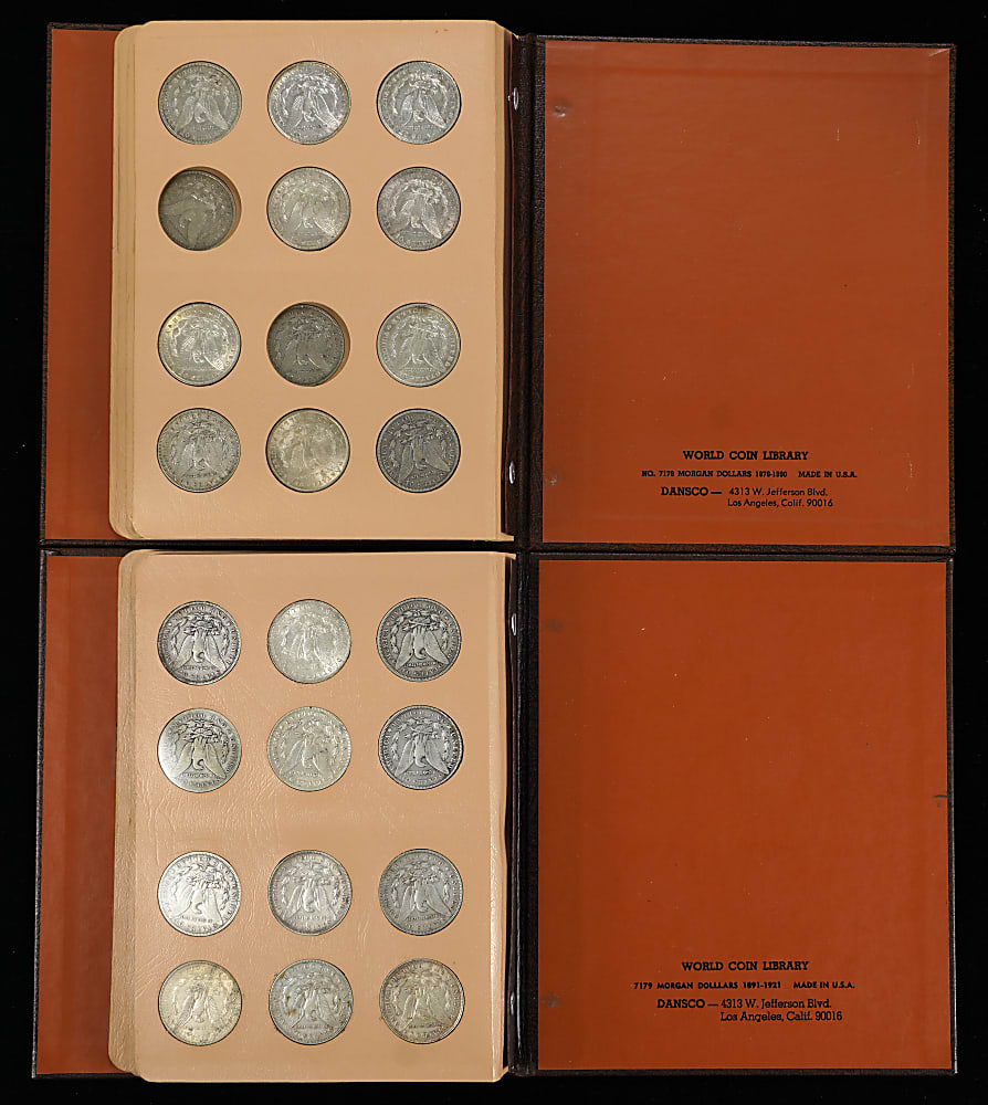 1878-1921 Morgan Silver Dollar Near-Complete Set (90/95) with Many Key/Semi-Key Dates Including 11 Carson City Coins