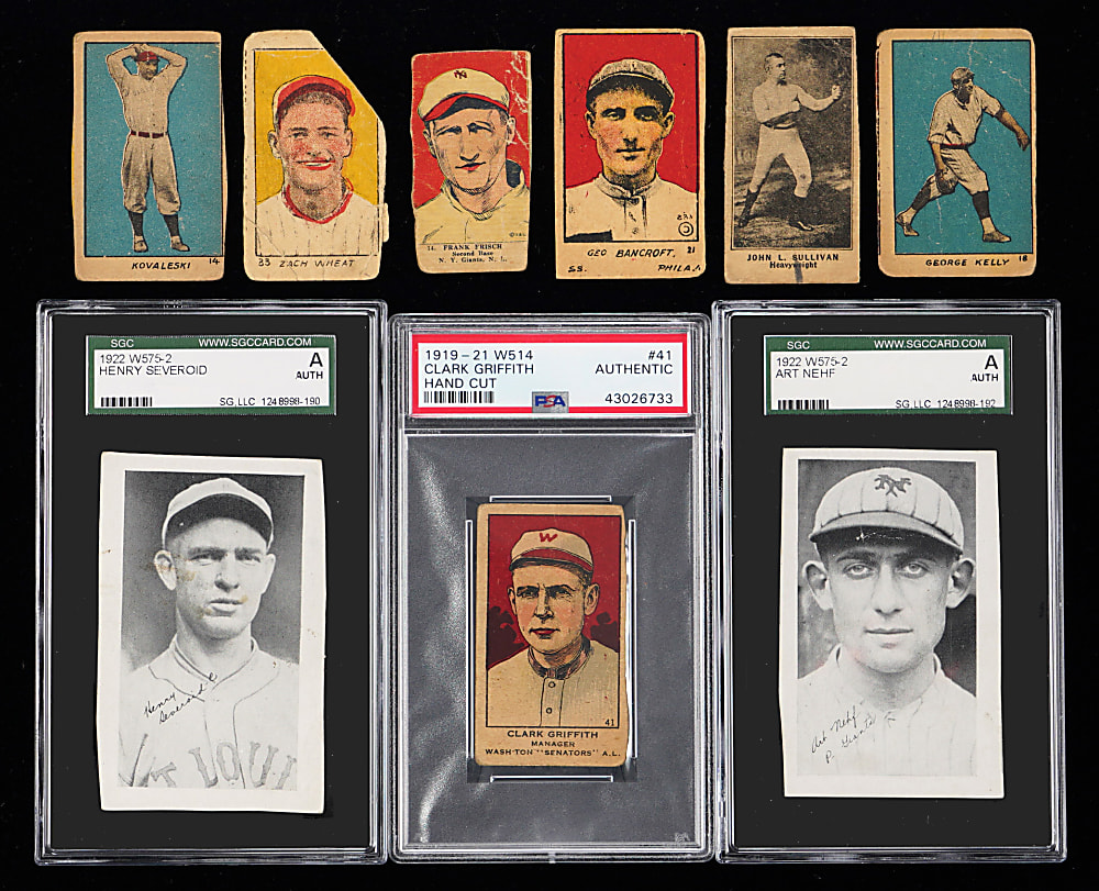 1910s-1930s Multi-Sport Strip Card Collection (64) with (3) Graded