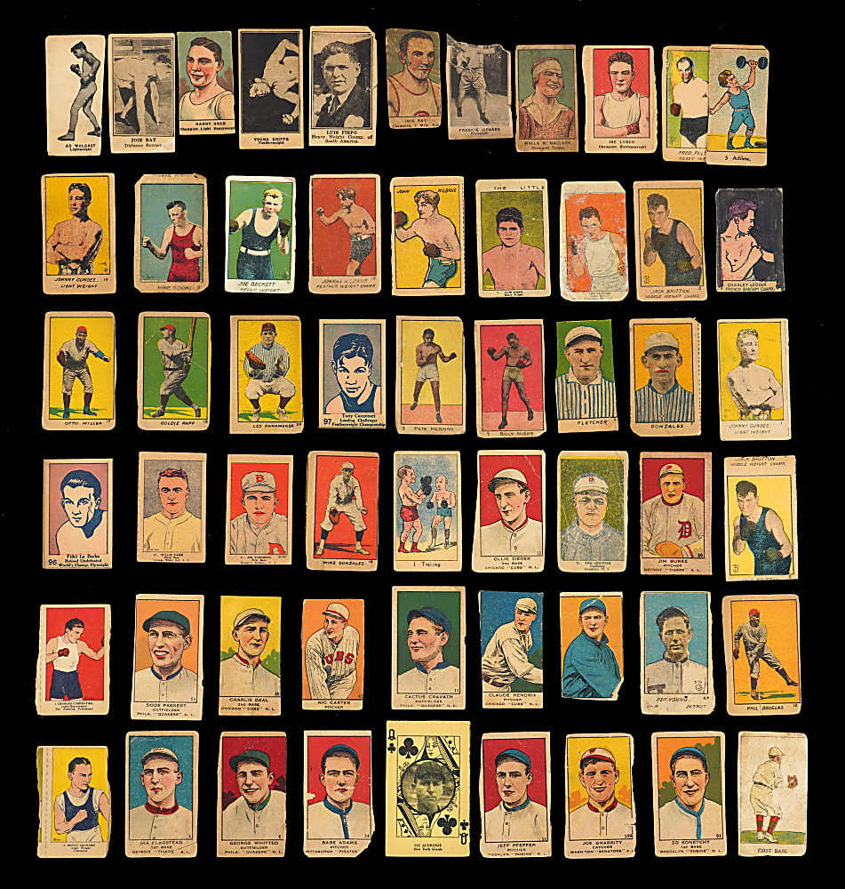 1910s-1930s Multi-Sport Strip Card Collection (64) with (3) Graded