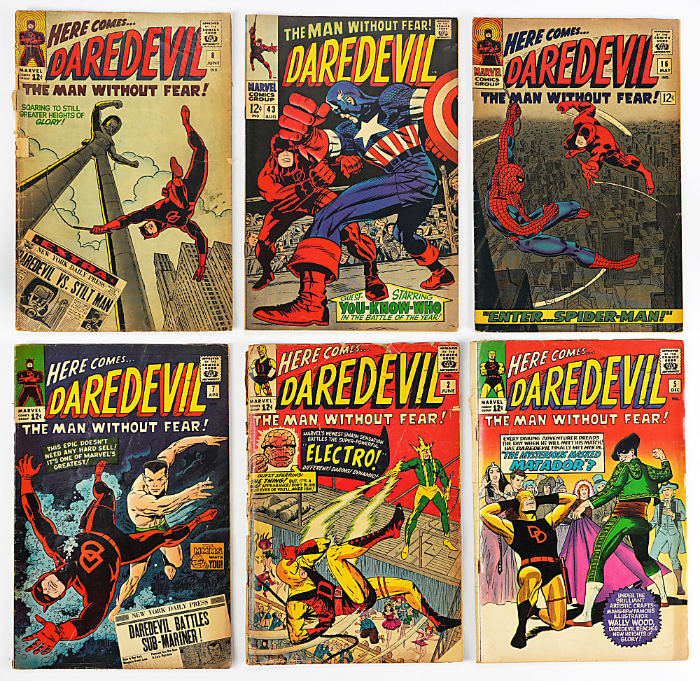 1964-1970 Marvel Daredevil First 60-Issues Near-Complete Run (54/60) with #7 1st Red Suit