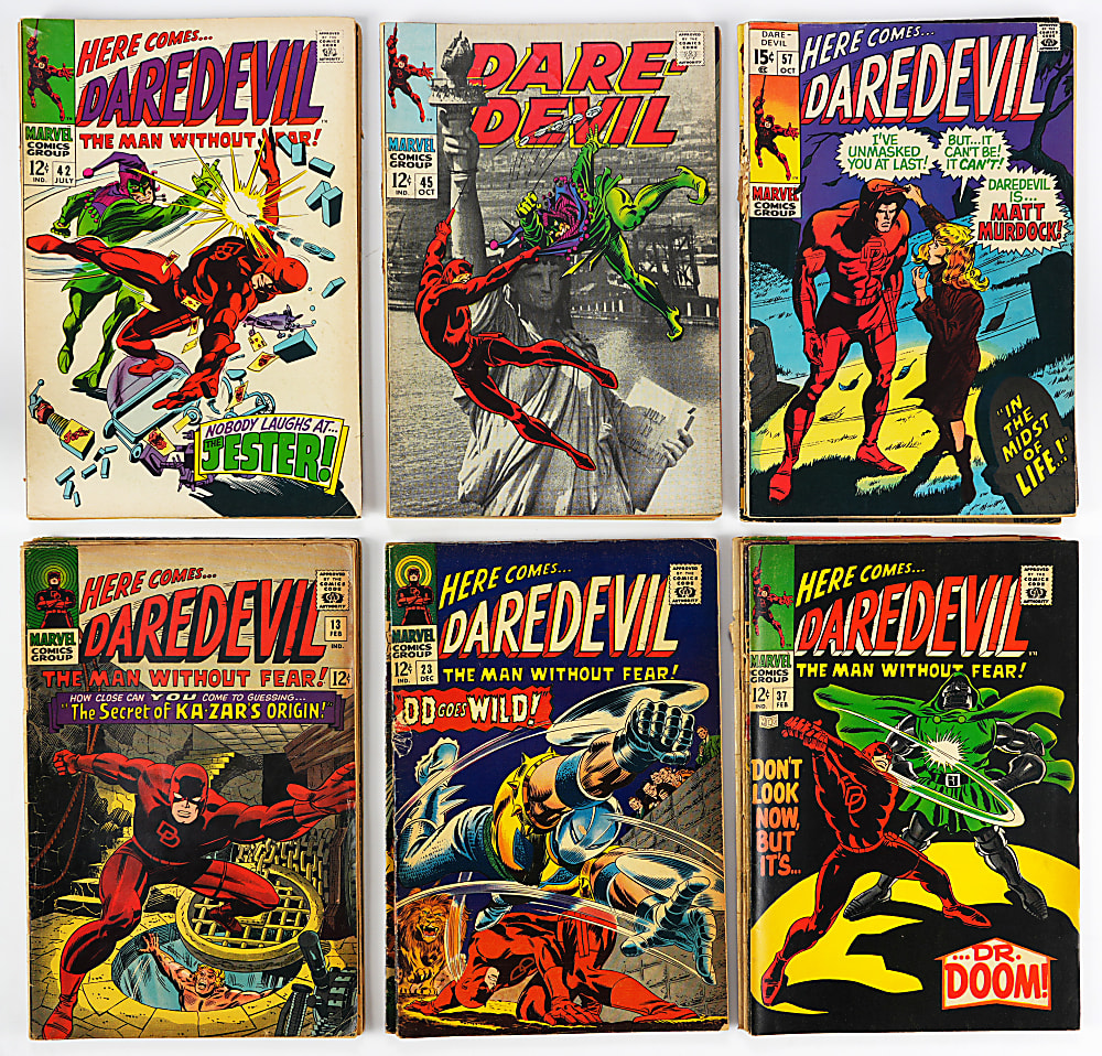1964-1970 Marvel Daredevil First 60-Issues Near-Complete Run (54/60) with #7 1st Red Suit