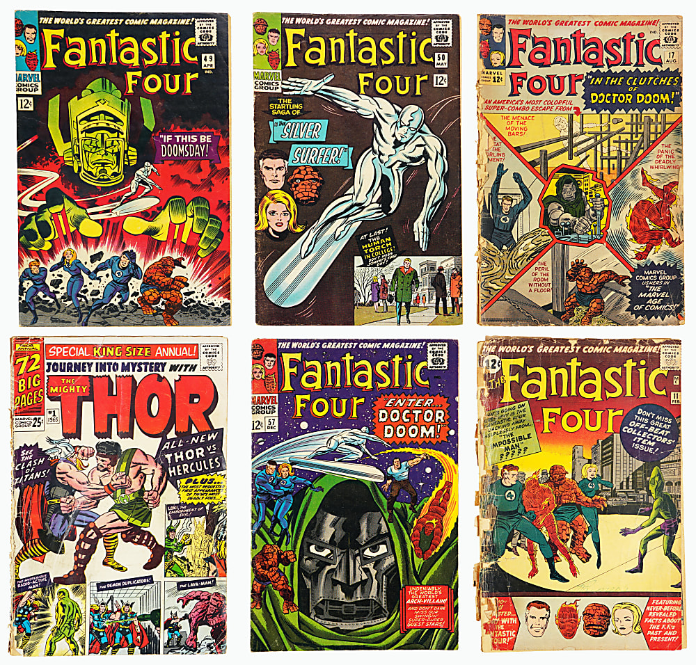 1962-1969 Marvel Comic Book Treasure Chest Bundle (60) with Early Fantastic Four Issues & Horror Titles