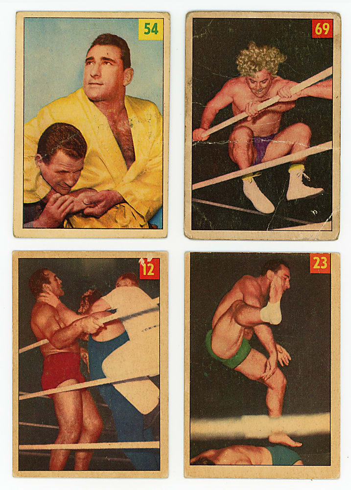 1954-1955 & 1955-1956 Parkhurst Wrestling Starter Set Pair (2) - (70) Total Cards