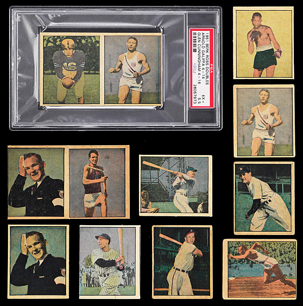 1951 Berk Ross Collection (41) with (39) Singles & (2) Panels with One PSA Graded
