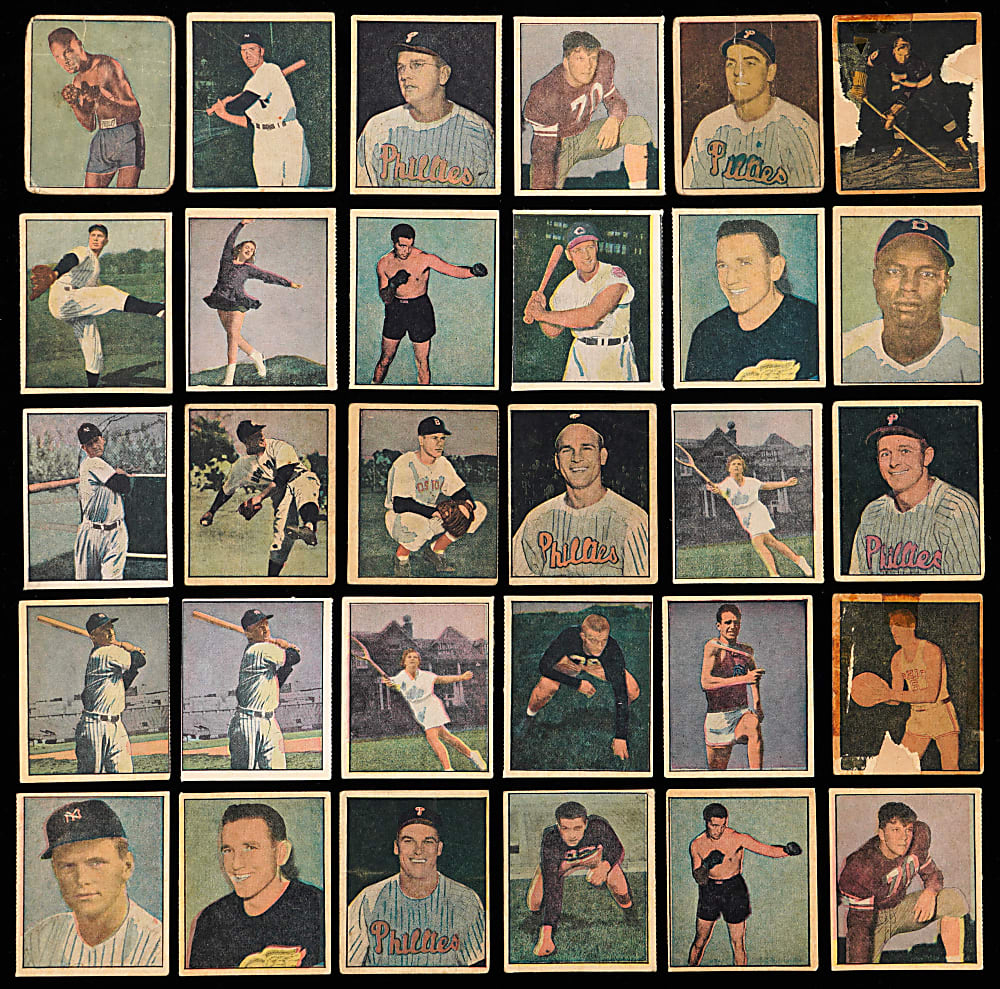 1951 Berk Ross Collection (41) with (39) Singles & (2) Panels with One PSA Graded