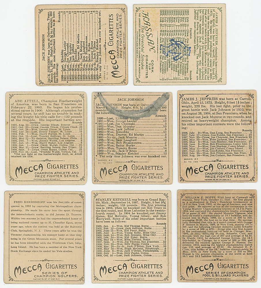 1910 T218 Hassan/Mecca Champions Complete Set (153)