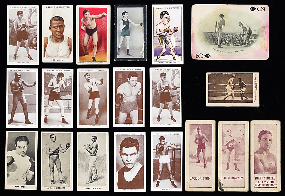 1901-1959 Boxing Card Treasure Chest (167) with Jack Dempsey, Joe Louis & Max Schmeling
