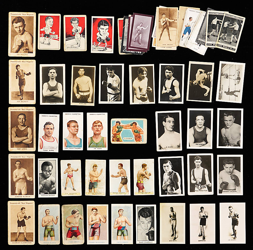 1901-1959 Boxing Card Treasure Chest (167) with Jack Dempsey, Joe Louis & Max Schmeling