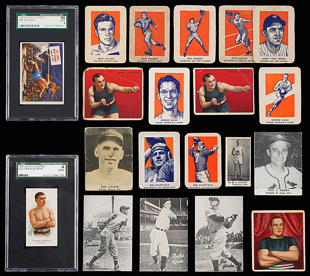1888-1975 Multi-Sport Collection (200+) with (2) SGC Graded Including Joe Louis