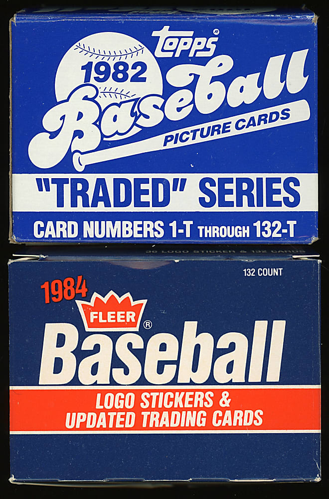 1982 Topps Traded & 1984 Fleer Update Complete Set Pair