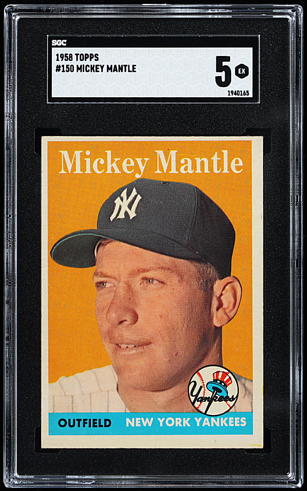 1958 Topps #150 Mickey Mantle SGC EX 5