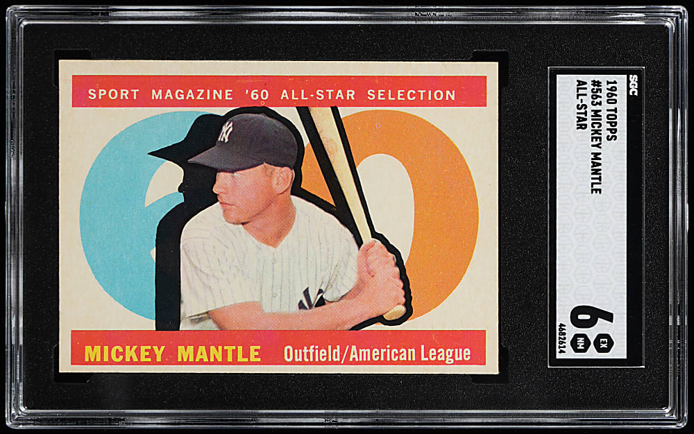 1960 Topps #563 Mickey Mantle All-Star SGC EX/NM 6