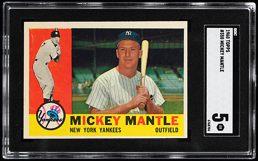 1960 Topps #350 Mickey Mantle SGC EX 5
