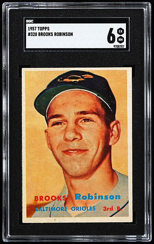 1957 Topps #328 Brooks Robinson Rookie SGC EX/NM 6