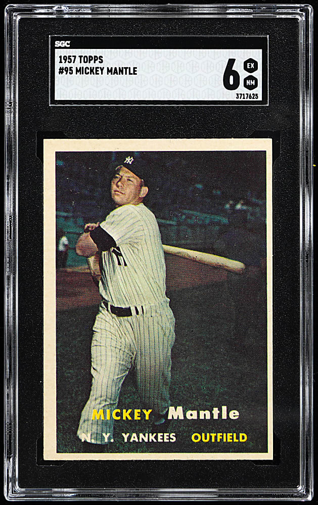 1957 Topps #95 Mickey Mantle SGC EX/NM 6