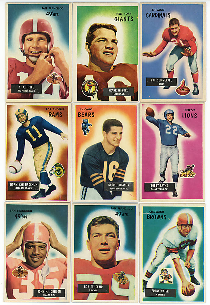 1955 Bowman Football Partial Set (130/160) with Most Major Stars