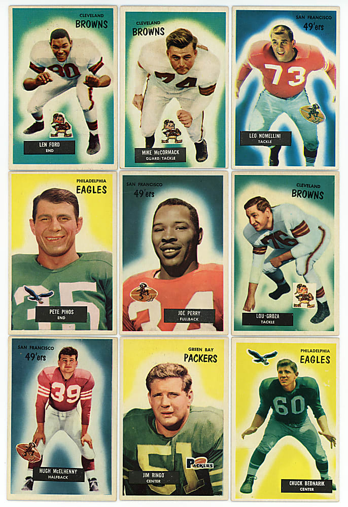 1955 Bowman Football Partial Set (130/160) with Most Major Stars