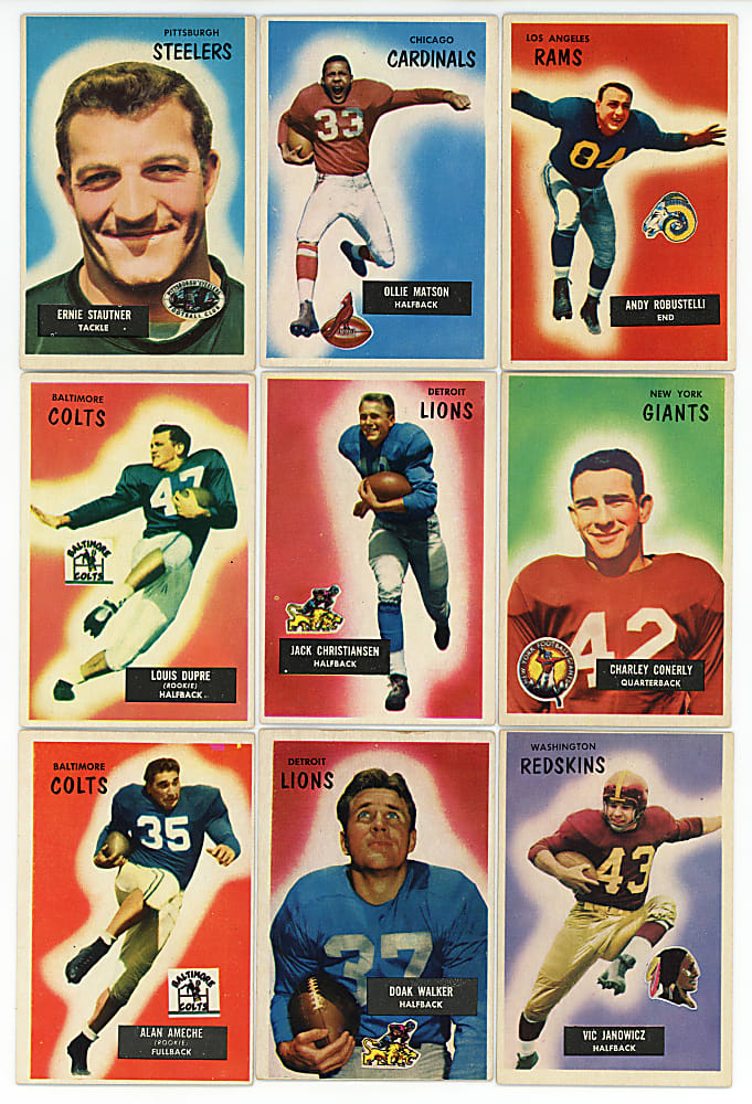 1955 Bowman Football Partial Set (130/160) with Most Major Stars