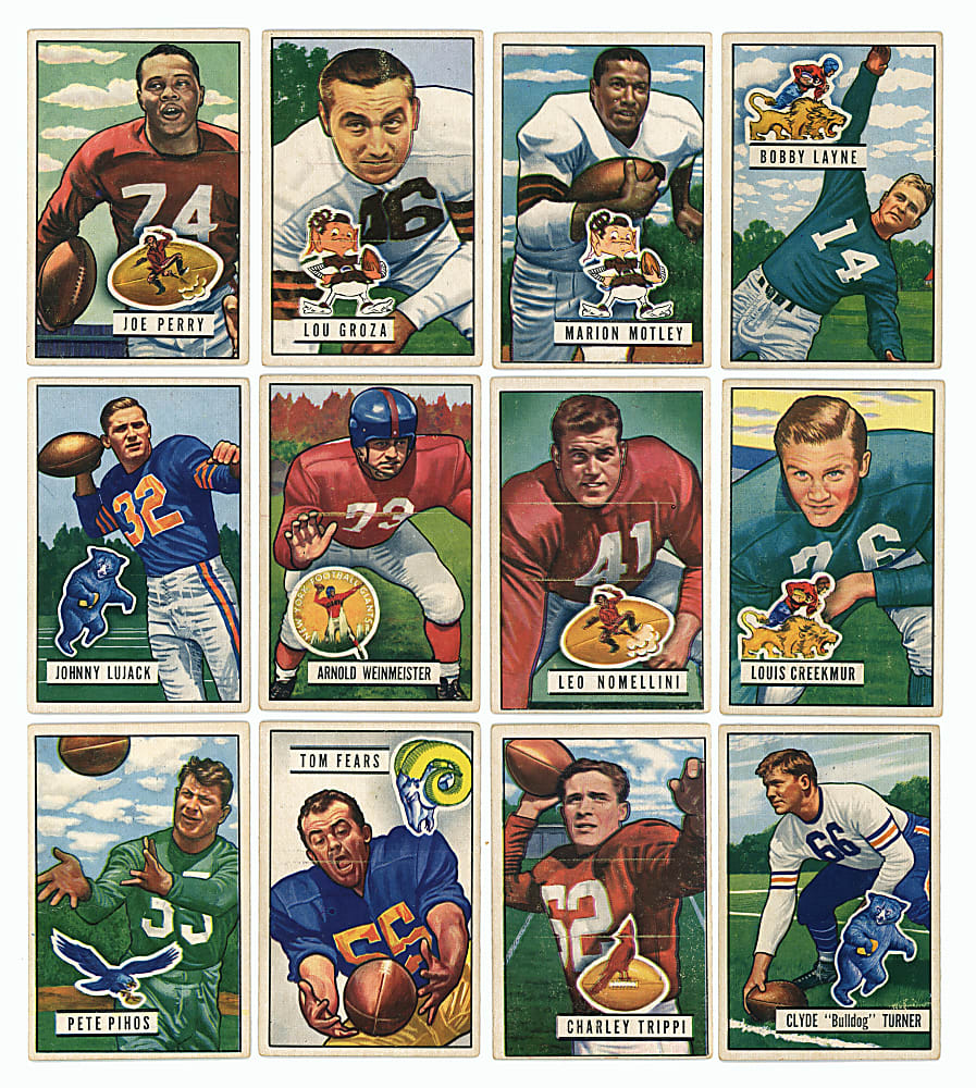 1951 Bowman Football Near Set (140/144) with All Major Stars