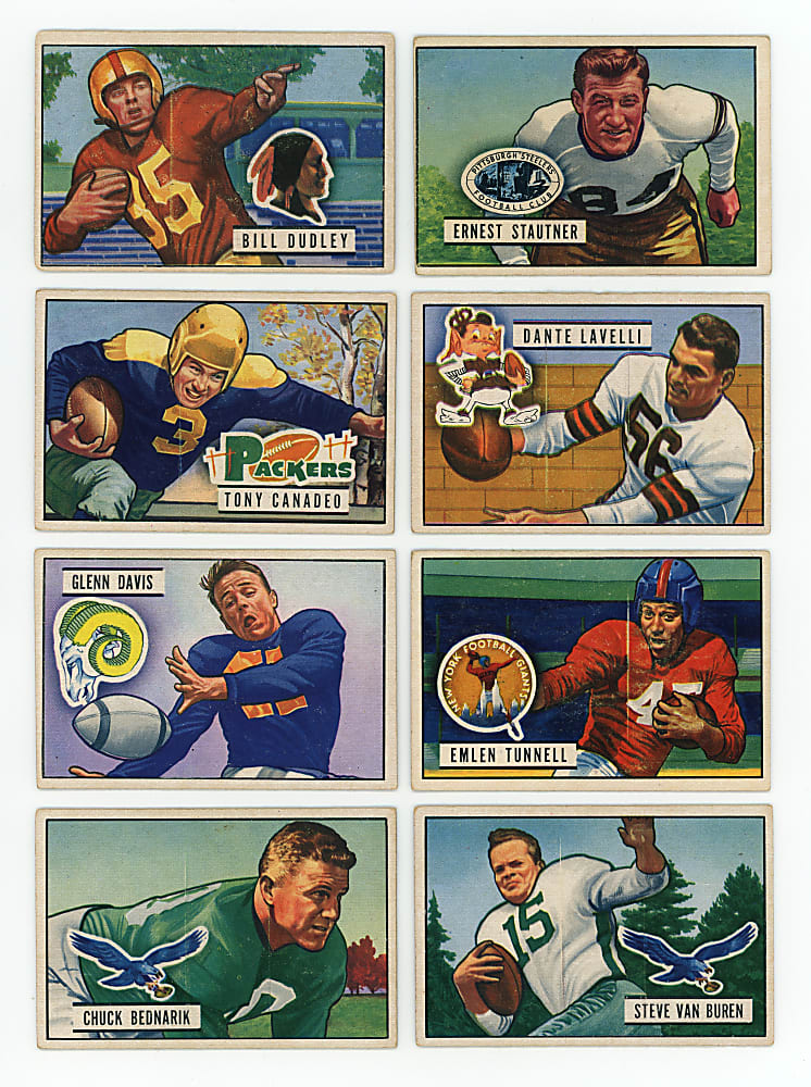 1951 Bowman Football Near Set (140/144) with All Major Stars