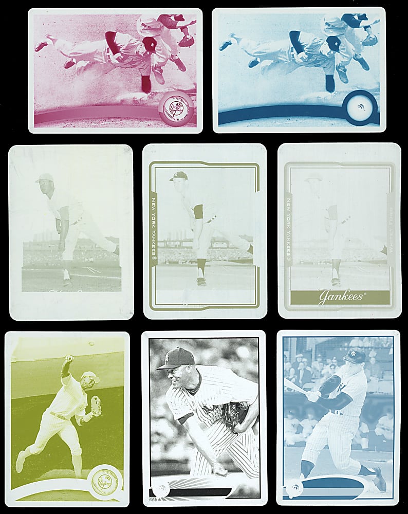 2005-2012 Topps New York Yankees #1/1 Printing Plate Collection (16) Including (3) Mickey Mantle