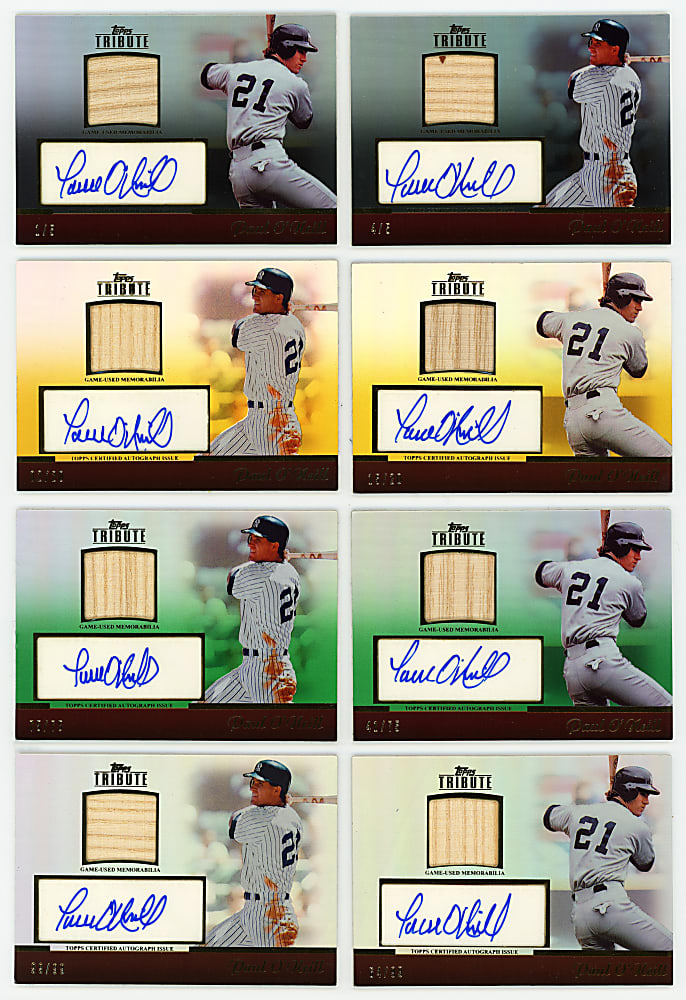 2011 Topps Tribute Paul O'Neill Certified Autograph/Game-Used Group (8)