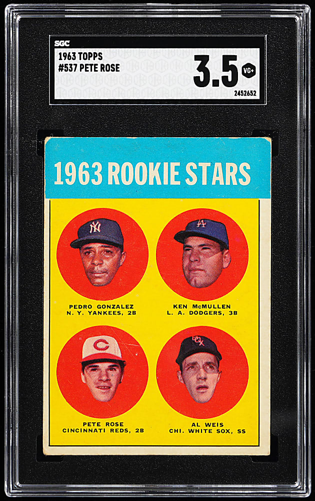 1963 Topps #537 Pete Rose Rookie SGC VG+ 3.5