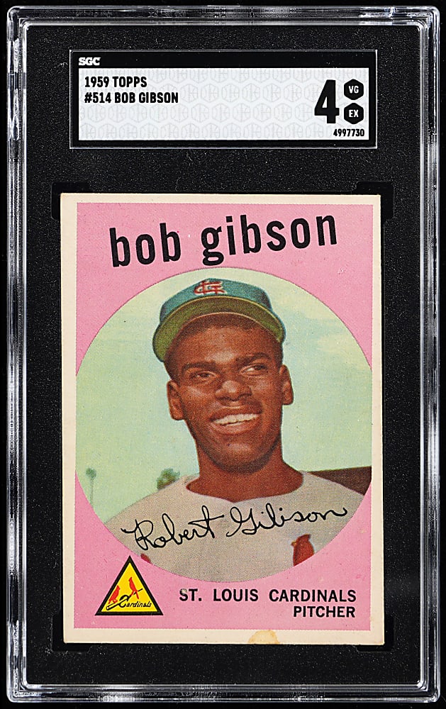 1959 Topps #514 Bob Gibson Rookie SGC VG/EX 4