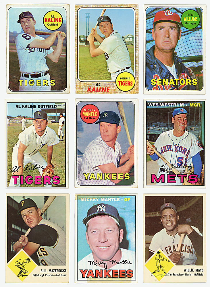 1947-1979 Baseball Shoebox Collection (425+) with (100+) Hall of Famers Including (2) Mickey Mantle & Willie Mays