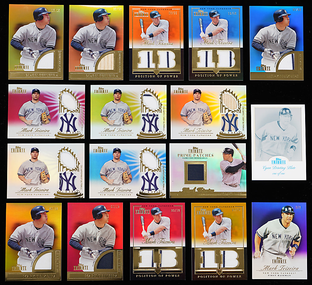 2012 Topps Tribute Mark Teixeira Modern Insert Collection (31) with (2) #1/1