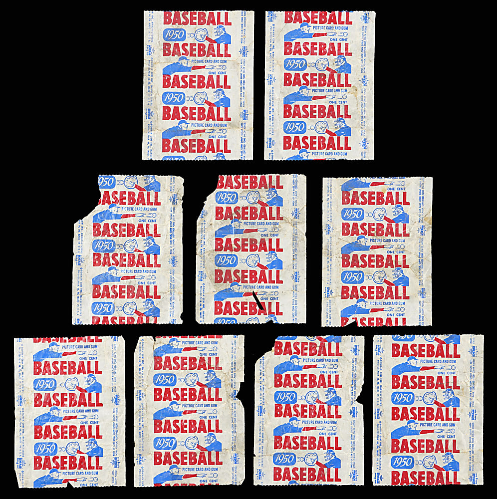 1950 Bowman 1-Cent Wrapper Collection (9)