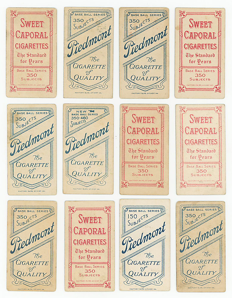 1909-1911 T206 White Border Washington Senators Partial Team Set (12)