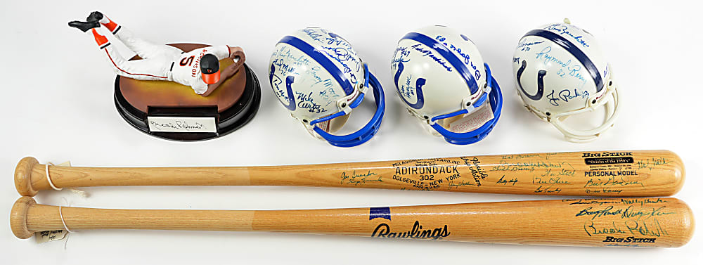 Massive Modern Baltimore Sports Treasure Chest (100+) with (12) Signed Items Including Ripken & (2) Multi-Signed Bats - Loaded!