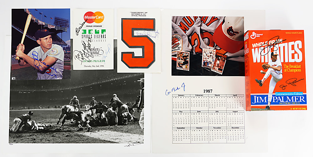 Massive Modern Baltimore Sports Treasure Chest (100+) with (12) Signed Items Including Ripken & (2) Multi-Signed Bats - Loaded!