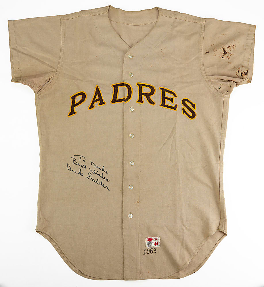 1969 Duke Snider Signed Game-Used San Diego Padres Inaugural Season Spring Training Jersey - Wood LOA