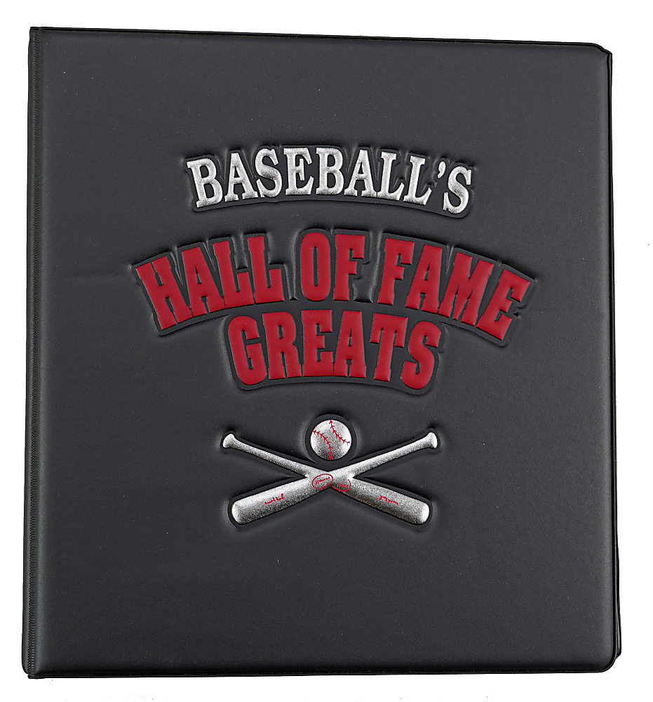 Perez-Steele Great Moments Signed Collection (30) In Album With Aaron, Koufax, Mantle, Mays, T. Williams