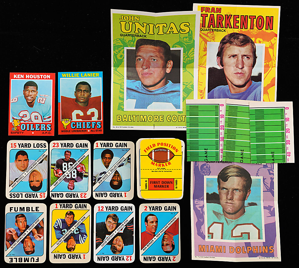 1971 Topps Football Complete Set of (263) Plus Game (34/52) & Pin-Ups (29/32) Near/Partial Sets - Clean!