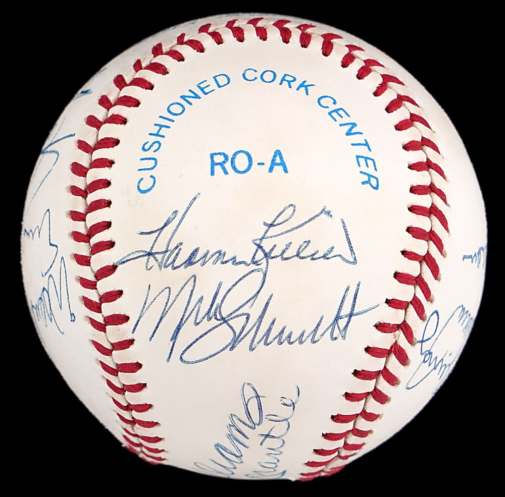 500 Home Run Club Baseball Signed By 12 with Mickey Mantle & Ted Williams Sweet Spot